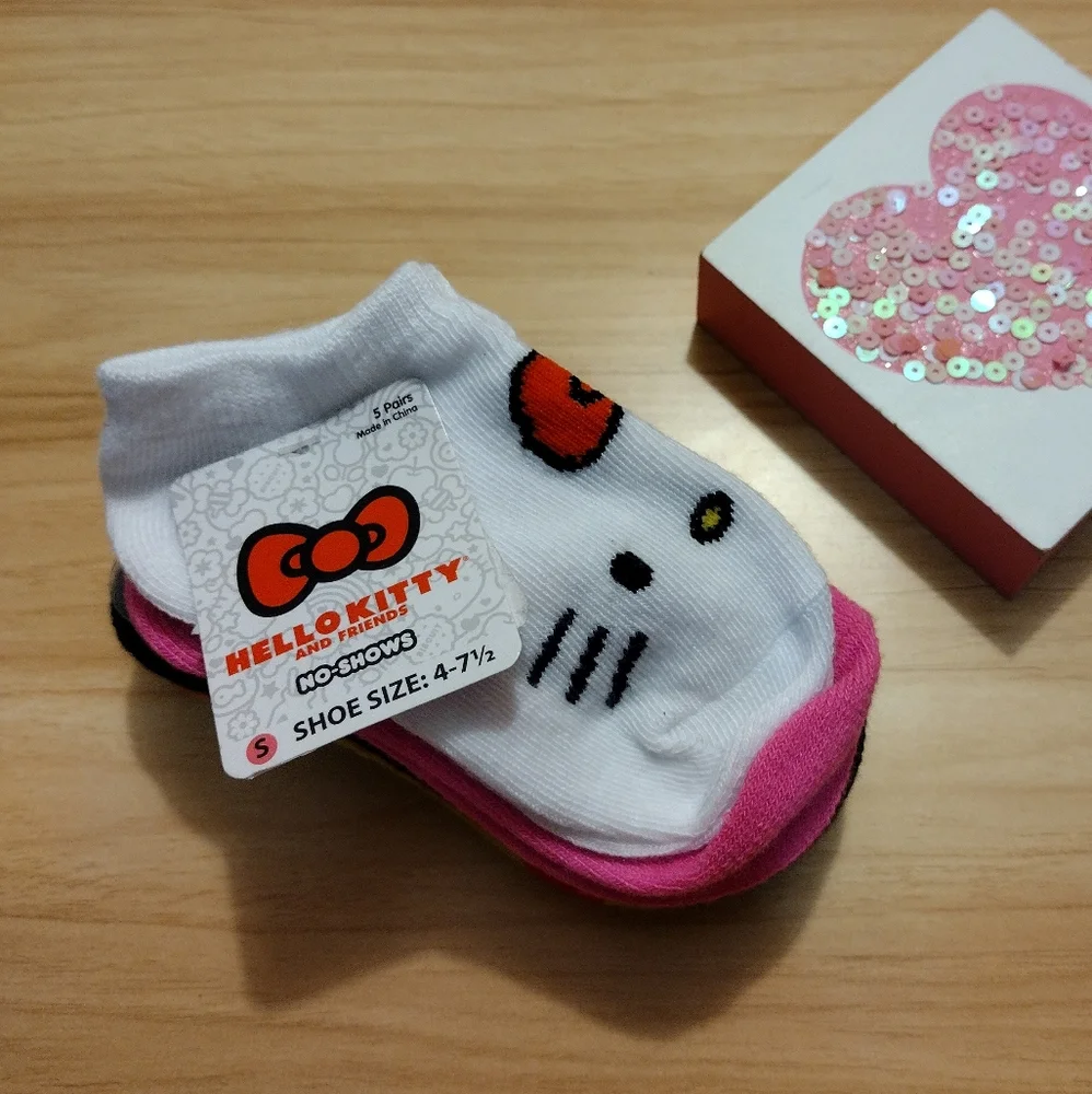Hello Kitty and Friends No Show Socks Toddler Girl Shoe Size 4-7.5 NWT